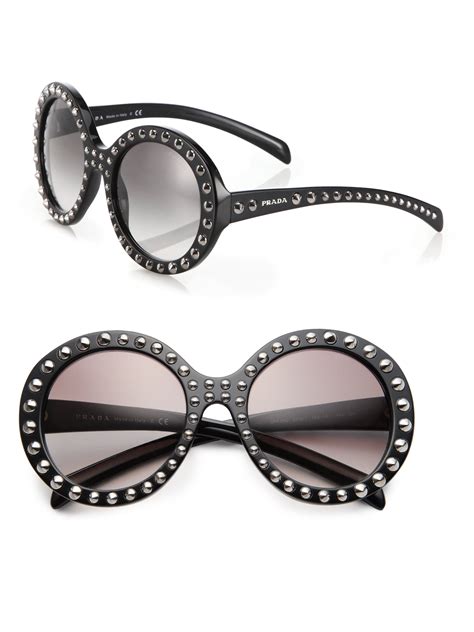 prada black glases|prada black round glasses.